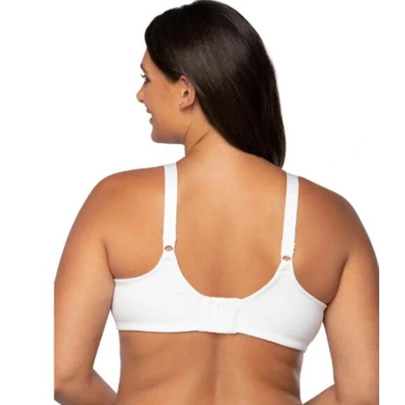 44C Vanity Fair Bra T-Shirt Beauty Back Full Figure Underwire Smoothing White - Picture 2 of 9